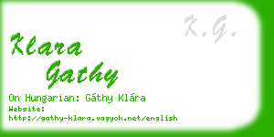 klara gathy business card