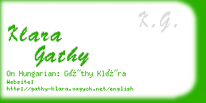 klara gathy business card